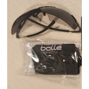 Bolle Contour Metal Safety Sunglasses Black  Anti-Fog Lens Soft Case 40045